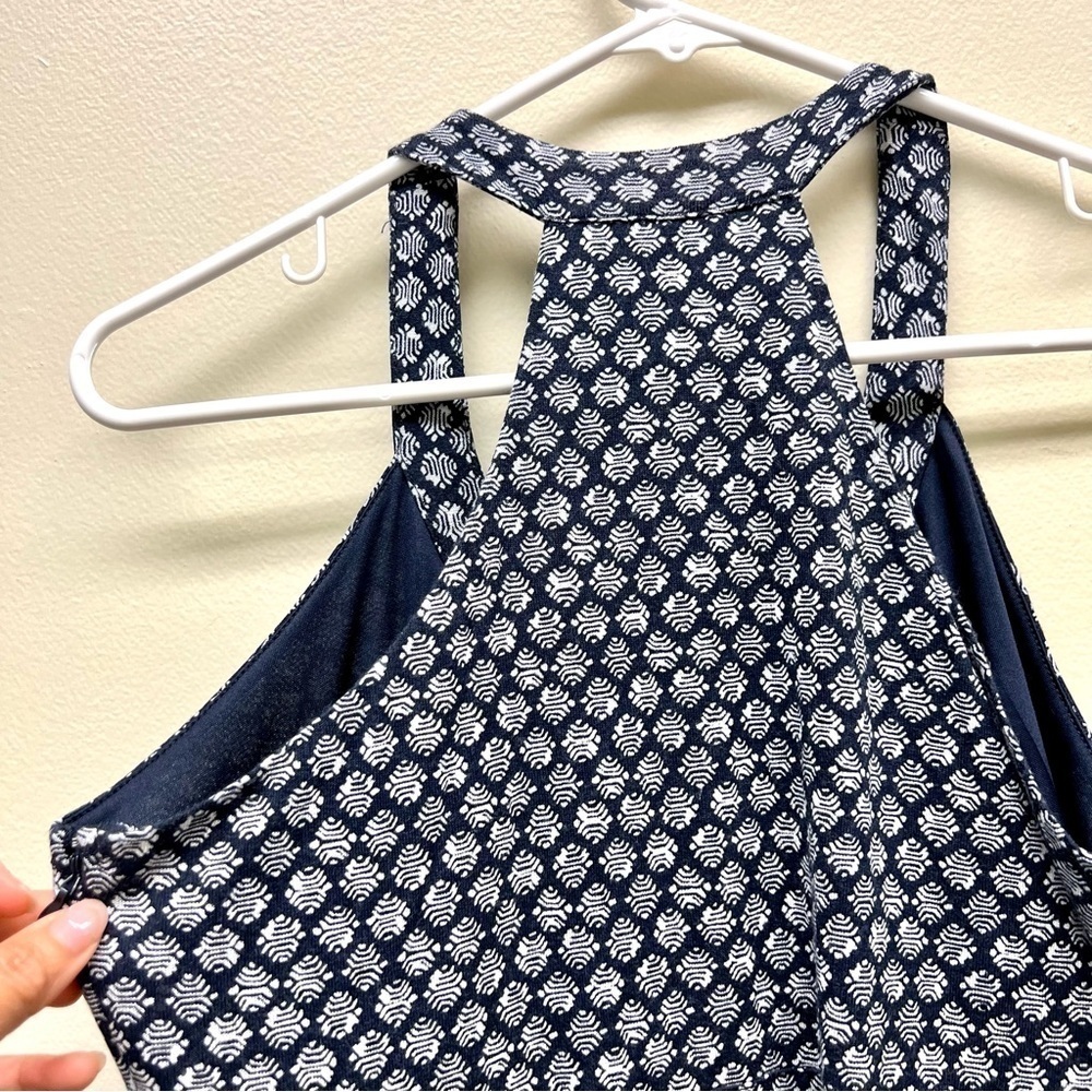 Ann Taylor LOFT Navy Blue White Sleeveless Mini Dress Women's Size S - Picture 8 of 9